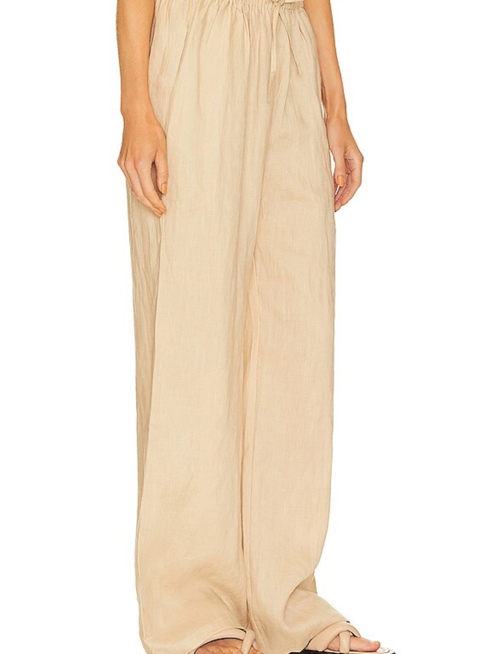AEXAE Linen Drawstring Pants - Picture 2 of 5